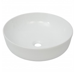  Ceramic round washbasin 41,5x13,5 cm white