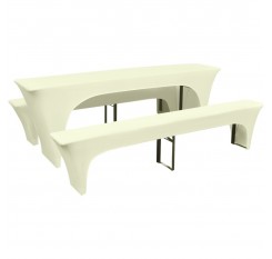 Cover for Brewery Table / benches Three-piece stretch cream