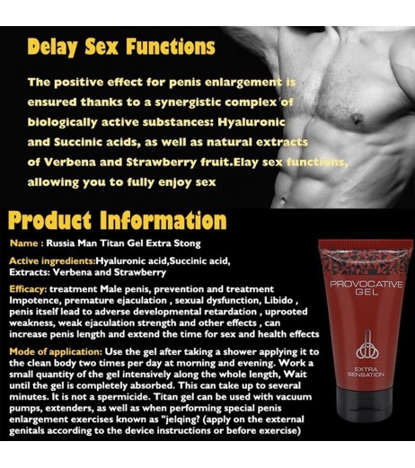 TITAN GEL Male Exterior Use Massage Oil Black Normal Type Big Penis Enhancement Increase Sex Time Delay Ejaculation Cream Adult Sex Product