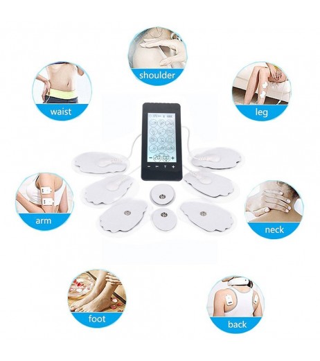 1012 Massager 12-Mode Rechargeable 2-Channel Touch Screen Backlight Multifunction Massage Instrument TENS Physiotherapy Instrument Pain Relieve Machine